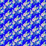 Estampado 11031 floral Azul rey
