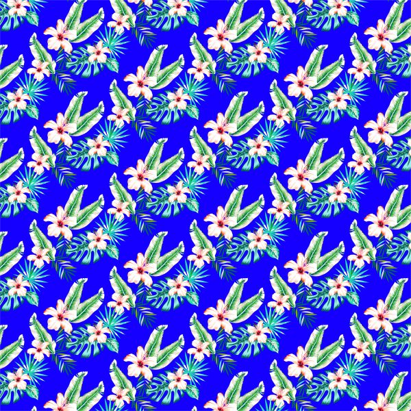 Estampado 11031 floral Azul rey