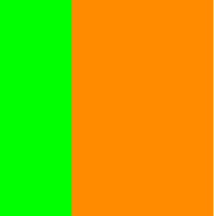 Arena y Mar vestido de baño combinado con verde y naranja